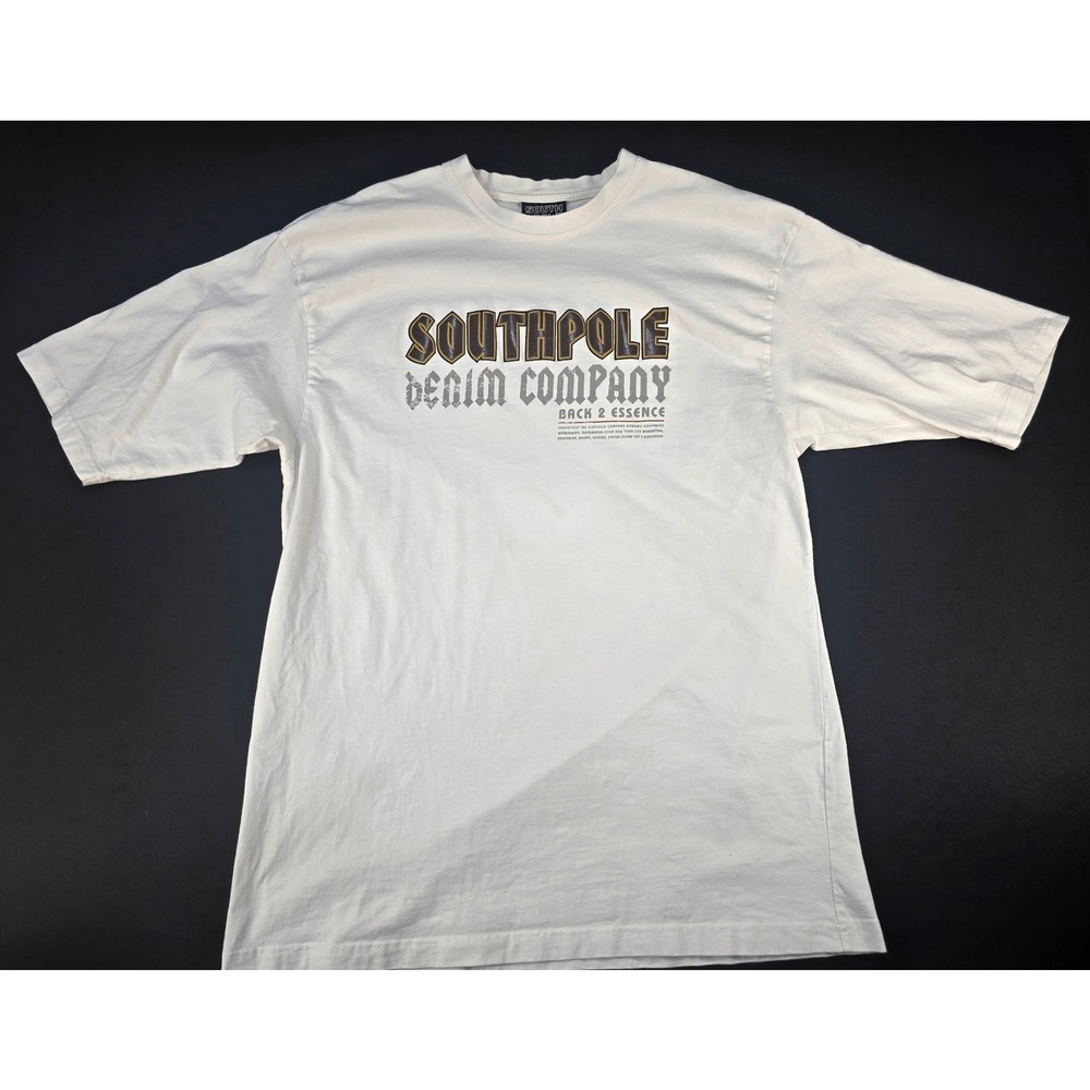 Southpole Denim Company Graphic T-Shirt White Adult XXL Y2K Streetwear‎